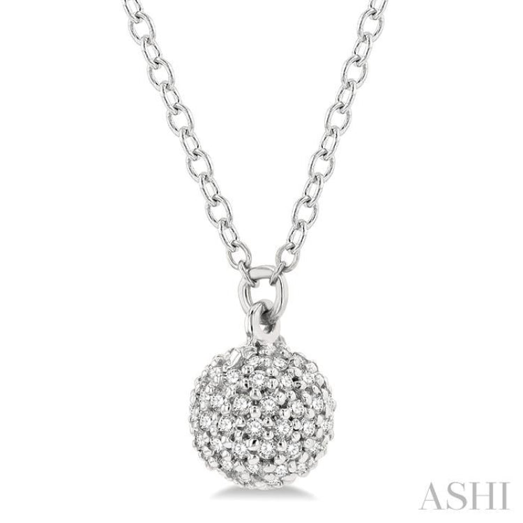 Ball Sphere Diamond Pendant