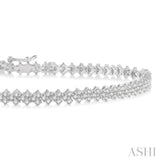 Chevron Diamond Tennis Bracelet