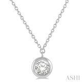 3/8 ctw Round Cut Diamond Necklace in 14K White Gold