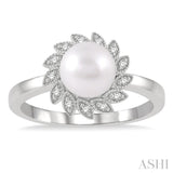 Pearl & Diamond Fashion Ring