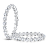 Round and Marquise Shape Diamond Half Way Anniversary Band