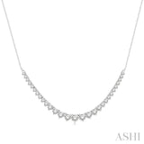 Graduated Diamond Smile Necklace