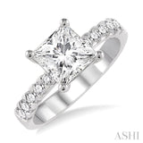 3/8 Ctw Diamond Semi-Mount Engagement Ring in Platinum