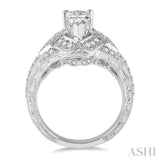 Pear Shape Semi-Mount Diamond Engagement Ring