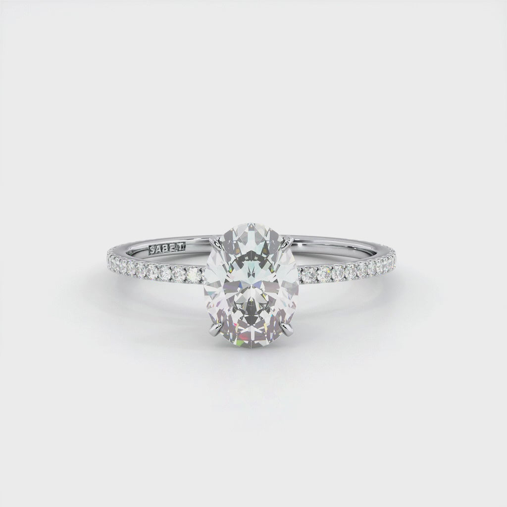 Solitaire Oval Diamond Engagement Ring