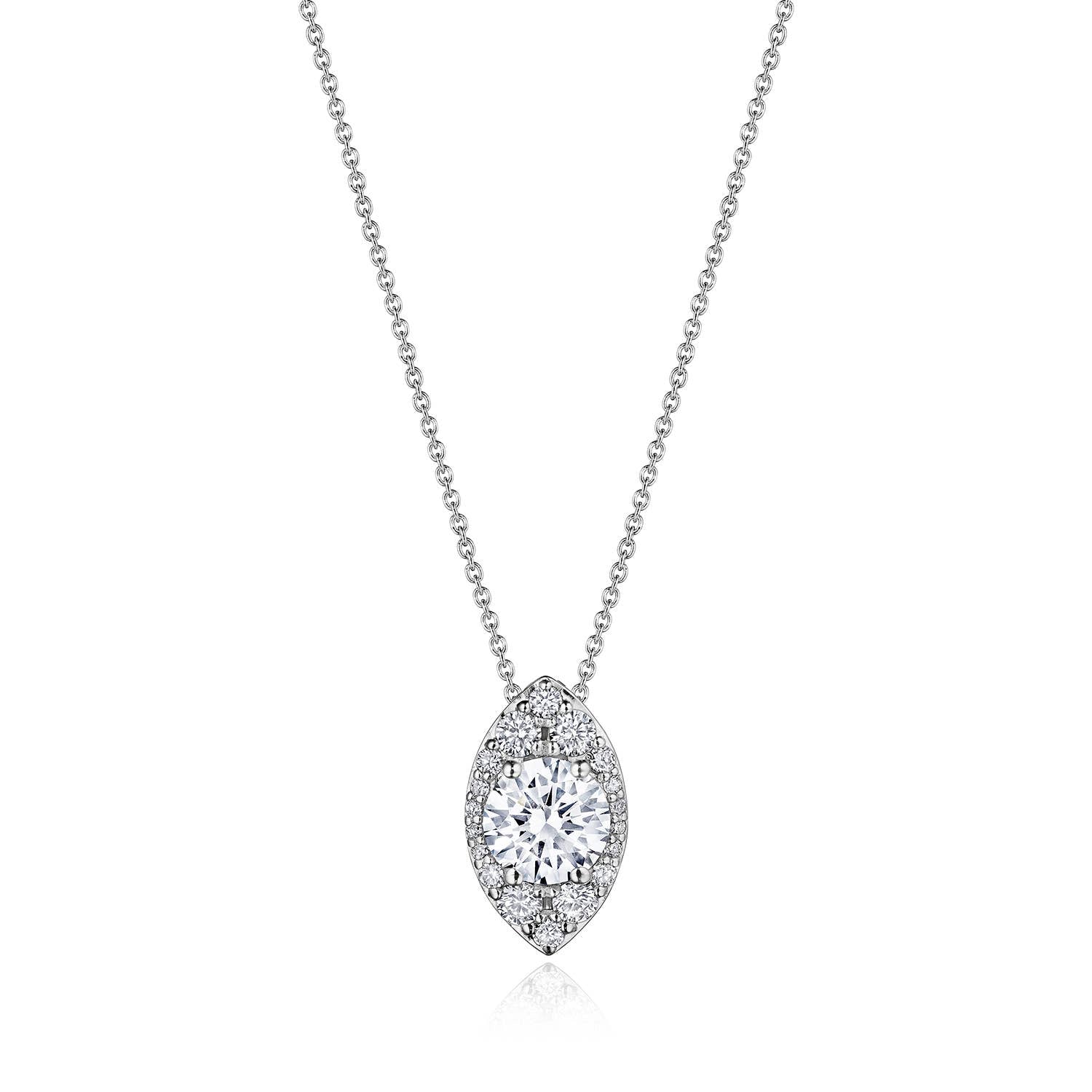 17" Vertical Marquise Bloom Diamond Necklace