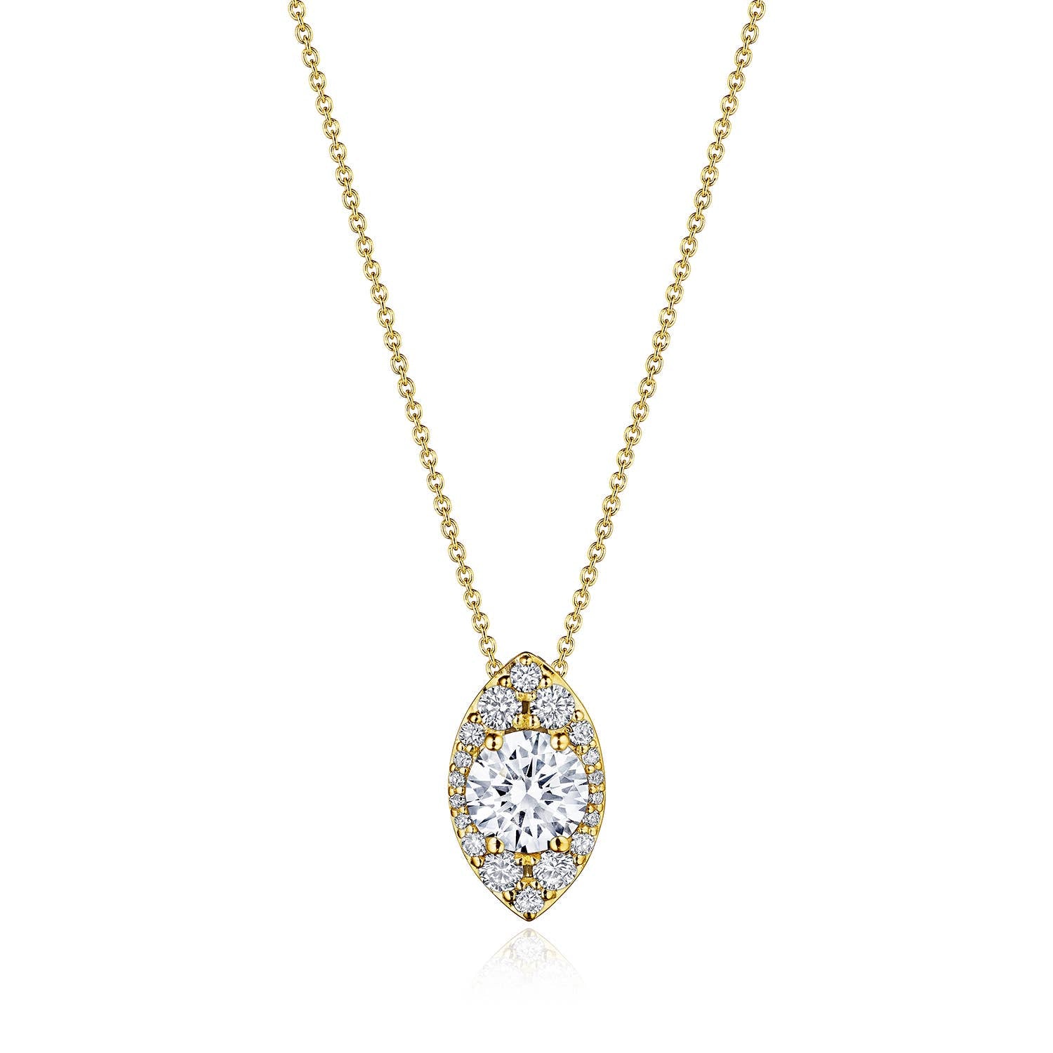 17" Vertical Marquise Bloom Diamond Necklace