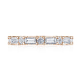 Baguette and Round Diamond Eternity Band