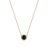 Petite Crescent Station Necklace featuring Black Onyx