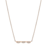 Closed Crescent Diamond Necklace - Petite
