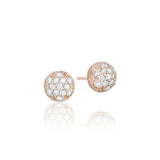 Petite Dew Drop Stud featuring Pavé Diamonds