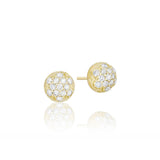 Petite Dew Drop Stud featuring Pavé Diamonds