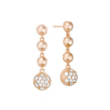 Cascading Drop Earrings featuring Pavé Diamonds