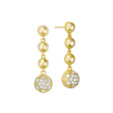 Cascading Drop Earrings featuring Pavé Diamonds