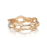 Crescent Links Ring in Rose Gold