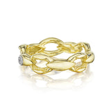 Crescent Links Ring in Yellow Gold