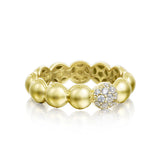 Pavé Dew Droplets Ring in Yellow Gold with Diamonds