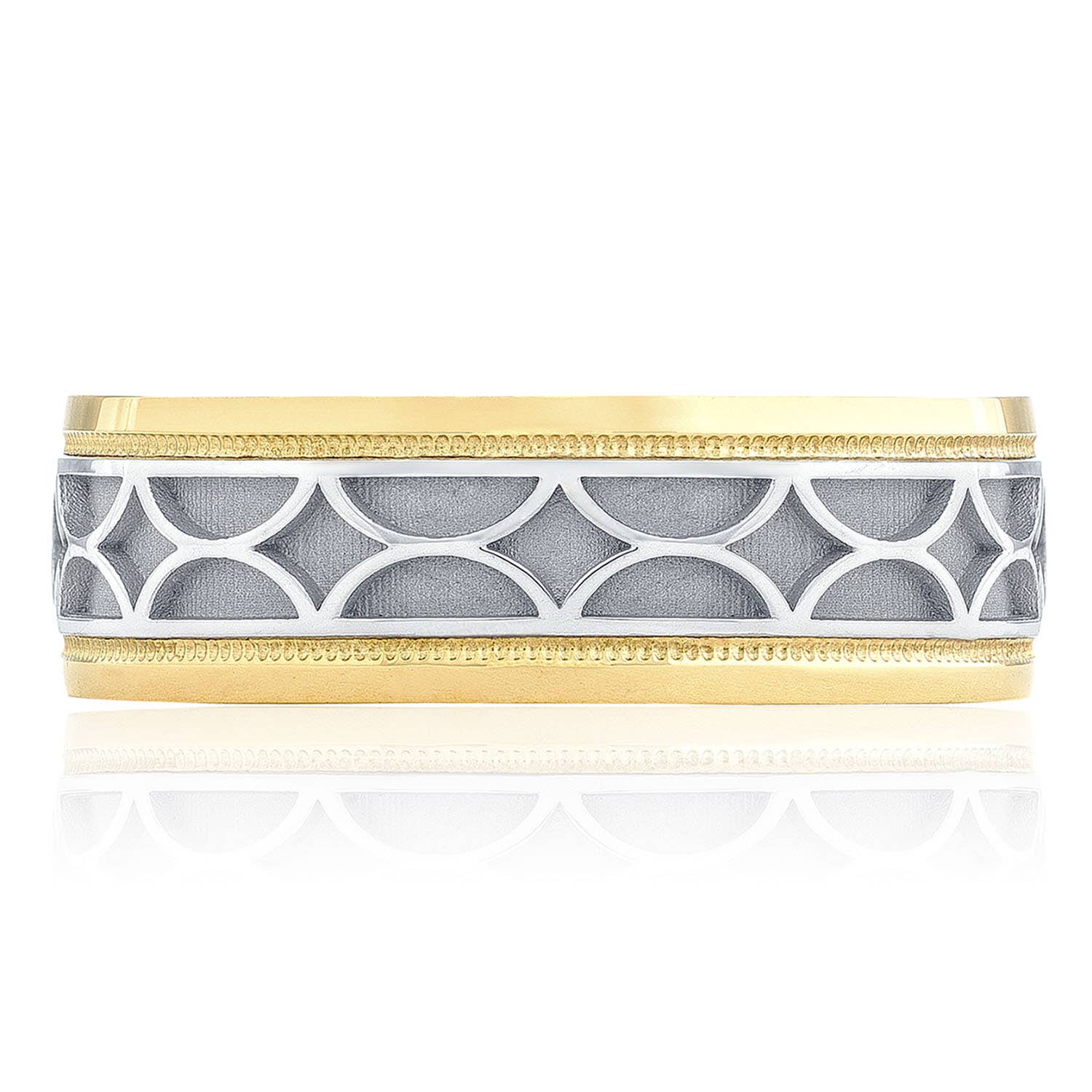 Two-Tone Reverse Venting Wedding Band