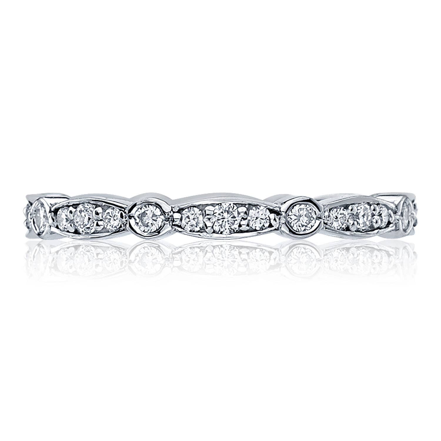 Marquise and Round Design Wedding Band