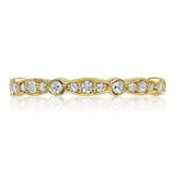 Marquise and Round Design Wedding Band