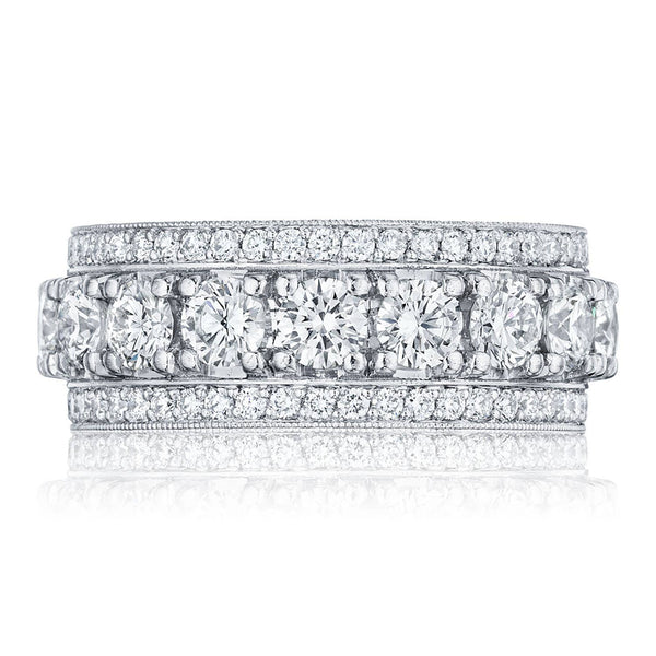 Multi-dimensional Round Brilliant Diamond Eternity Band – Charleston ...