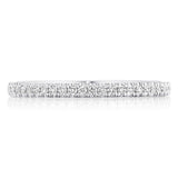 French Pavé Diamond Wedding Band